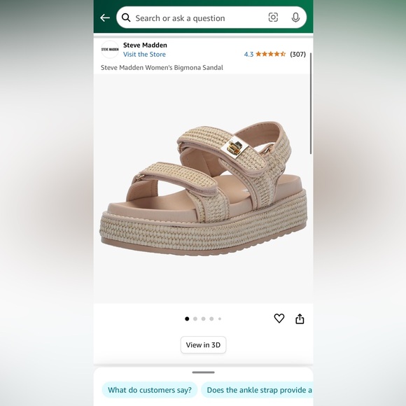 Steve Madden Women's Bigmona Sandal - Size 6.5 - Picture 7 of 8